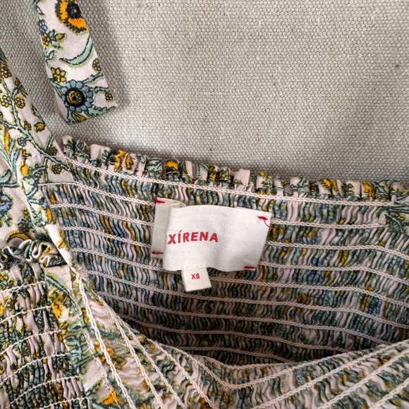Xirena Lori floral cottagecore mini shoulder bow dress | Size XS - Picture 5 of 8